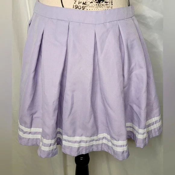 Pink Lavender Cheerleader Skirt Hot Topic Skirts Hot Topic Skater